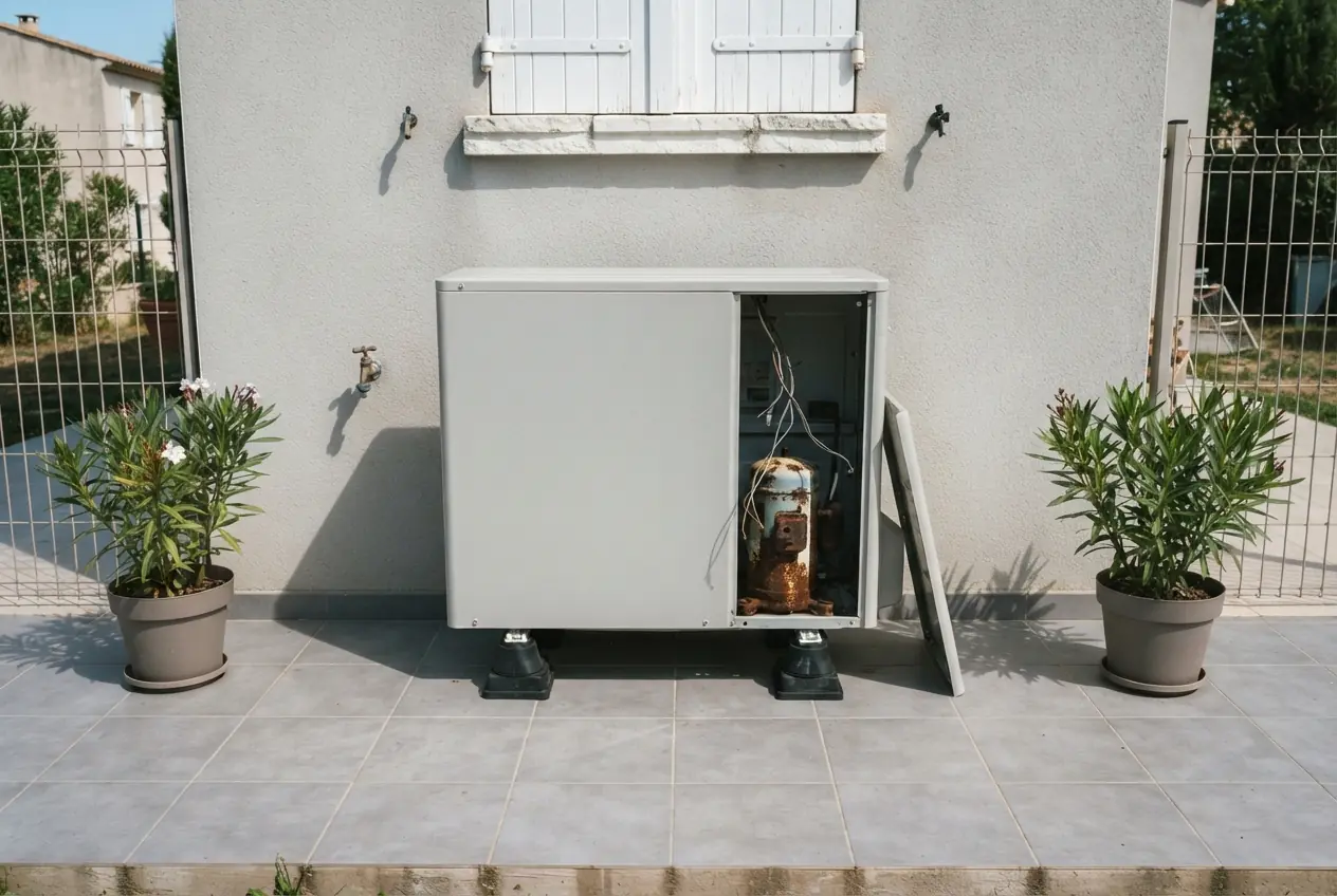 Unité extérieure de climatisation hors service à Salon-de-Provence